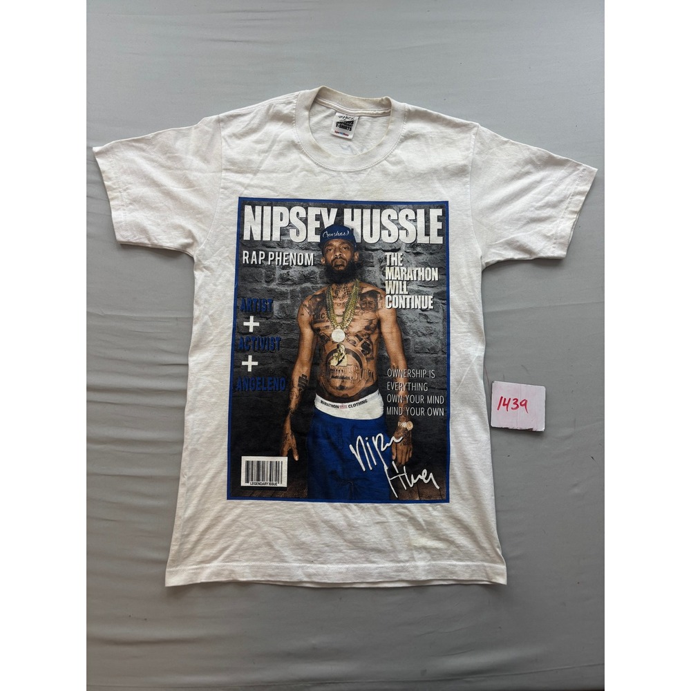 Nipsey Hussle The Marathon Will Continue Shaka Wear Graphic T-Shirt White Medium